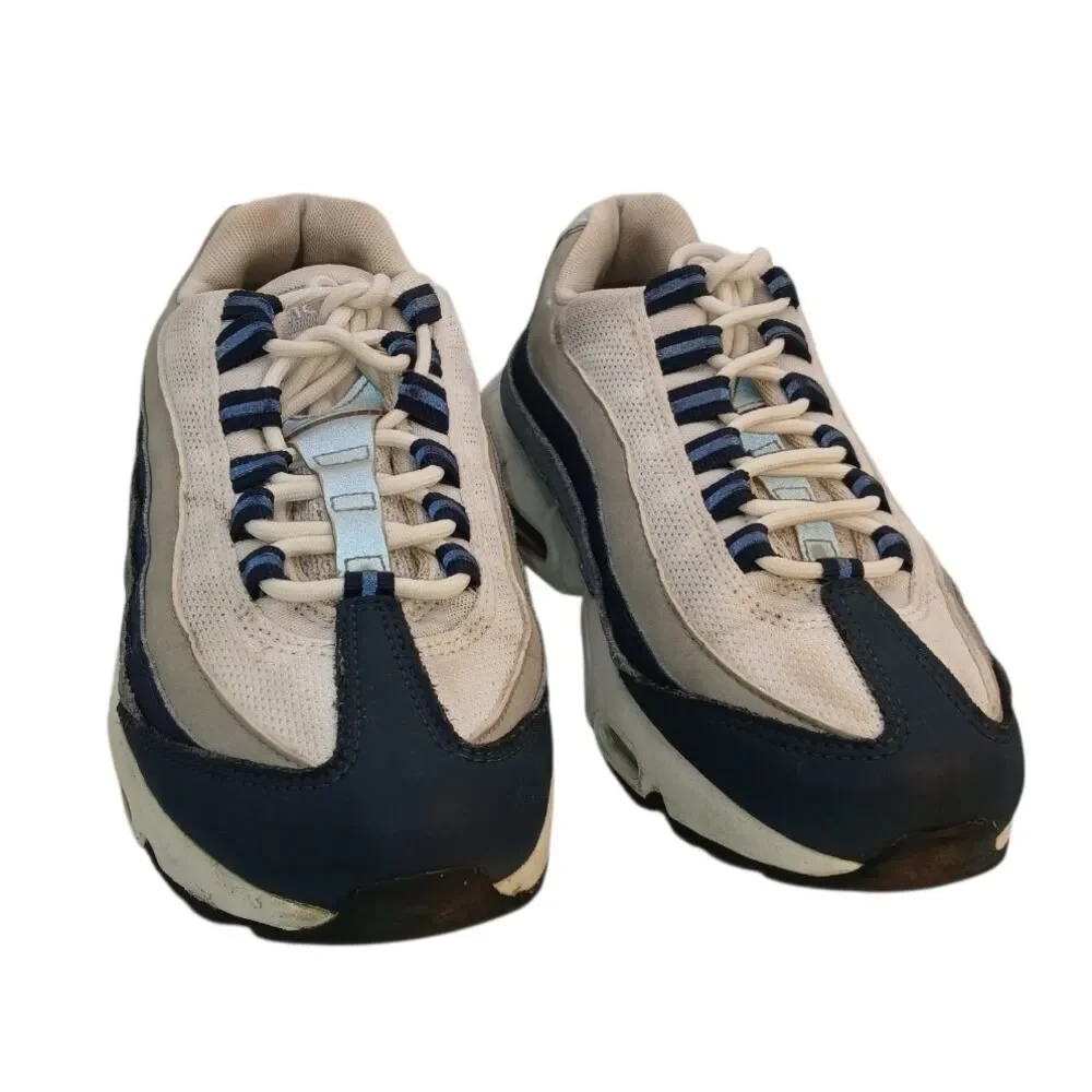NIKE AIR MAX 95 Youth Boys Blue & White Athletic Sneakers - Size: 5 1/2Y